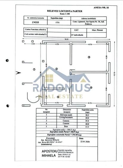 Casă cu 4 camere cu Teren 1731 Mp în Central