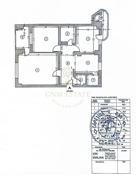 Apartament cu 3 camere decomandat în Unirii