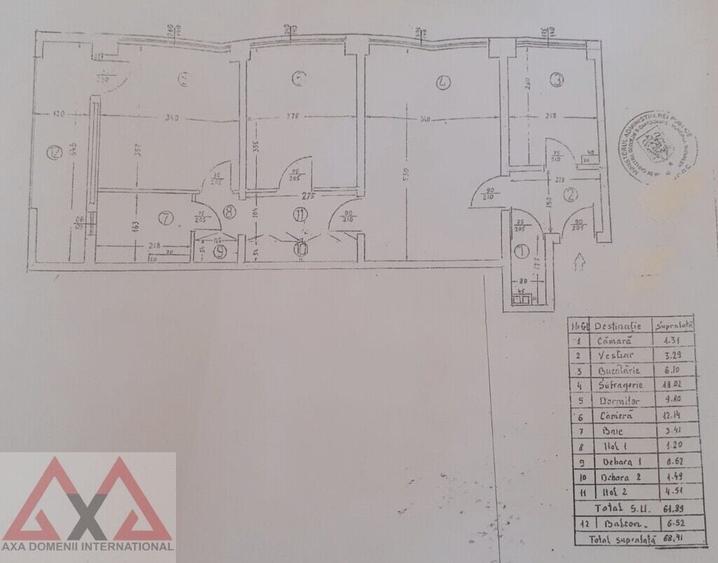 Apartament cu 3 camere semidecomandat în Titan