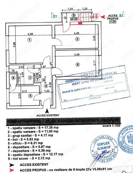 Spațiu comercial, de 60 mp, în Caracal