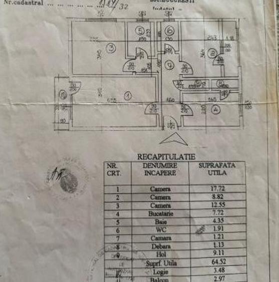 Apartament cu 3 camere decomandat în Dristor