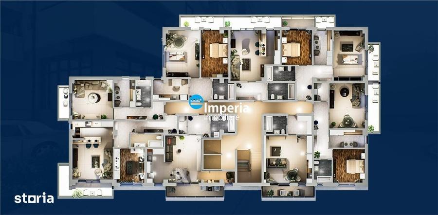 Apartament cu 7 camere decomandat în Central