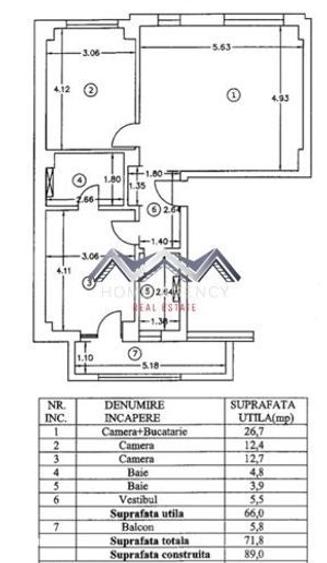 Apartament cu 3 camere în Străulești