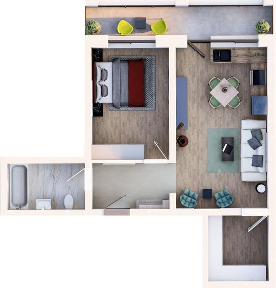 Apartament cu 2 camere în Central