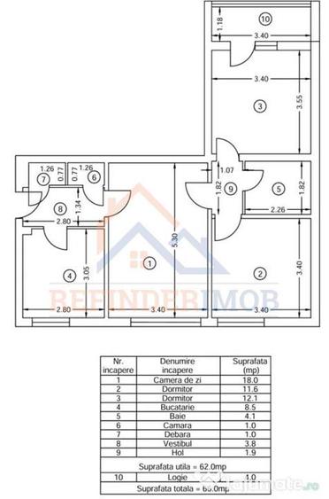 Apartament cu 3 camere semidecomandat, mobilat în Câmpia Libertății