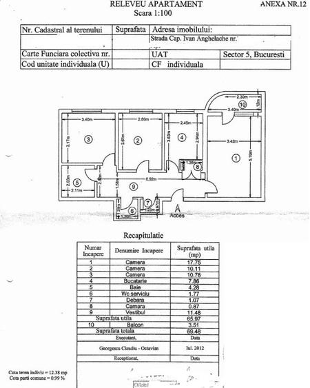 Apartament cu 3 camere decomandat, mobilat în Rahova