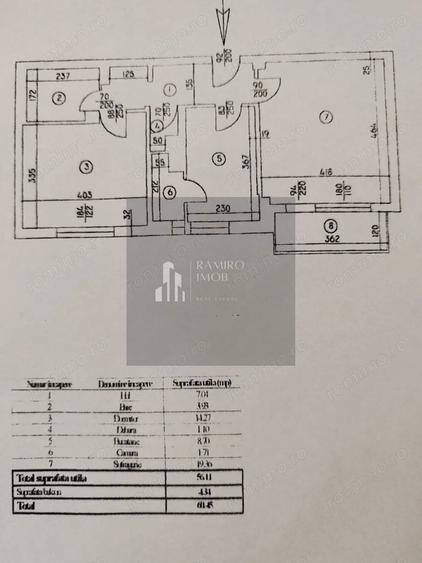Apartament 2 camere, str Vicina, decomandat, 61 mp - 3
