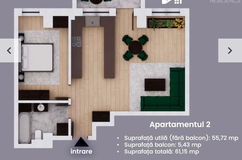 Apartament cu 2 camere decomandat în Dâmbovița
