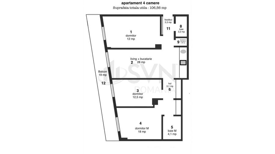 Apartament cu 4 camere semidecomandat în Mihai Bravu