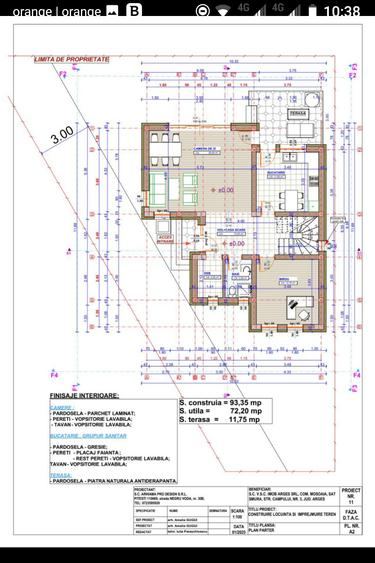 Casă individuală cu 4 camere cu Teren 280 Mp în Trivale
