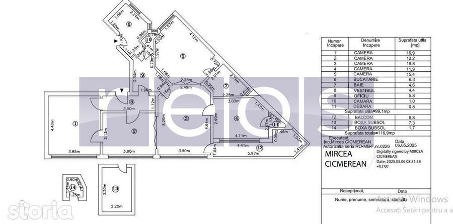 Apartament cu 5 camere în Victoriei