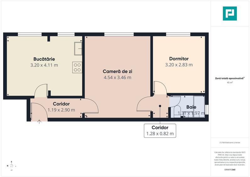 Apartament cu 2 camere în Bălcescu
