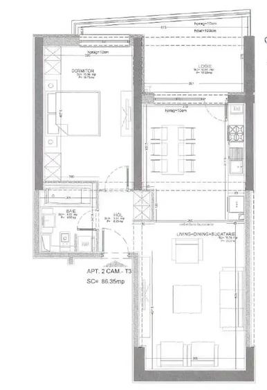 Apartament cu 2 camere decomandat, mobilat în Dristor