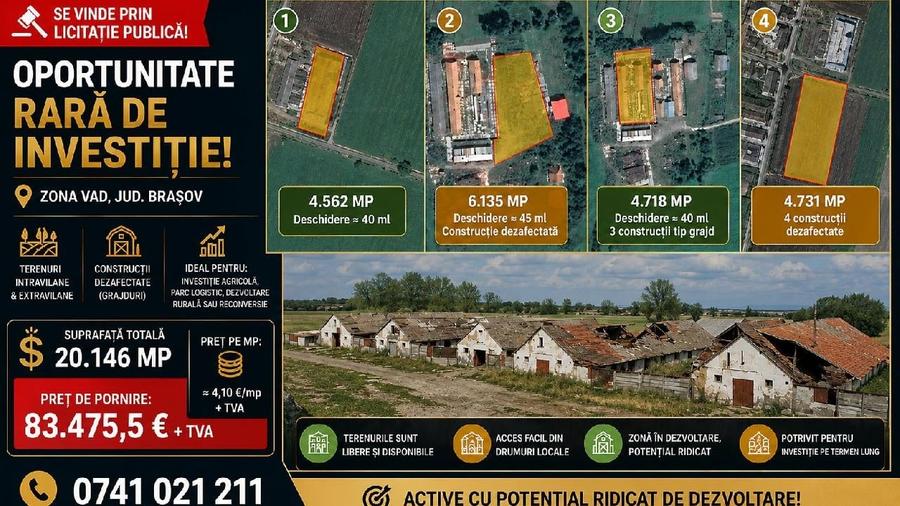Teren extravilan de 20146 mp, în Șercaia