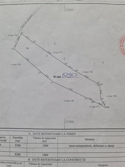 Teren extravilan de 8300 mp, în Uileacu de Munte