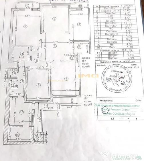 Apartament cu 6 camere decomandat în Central
