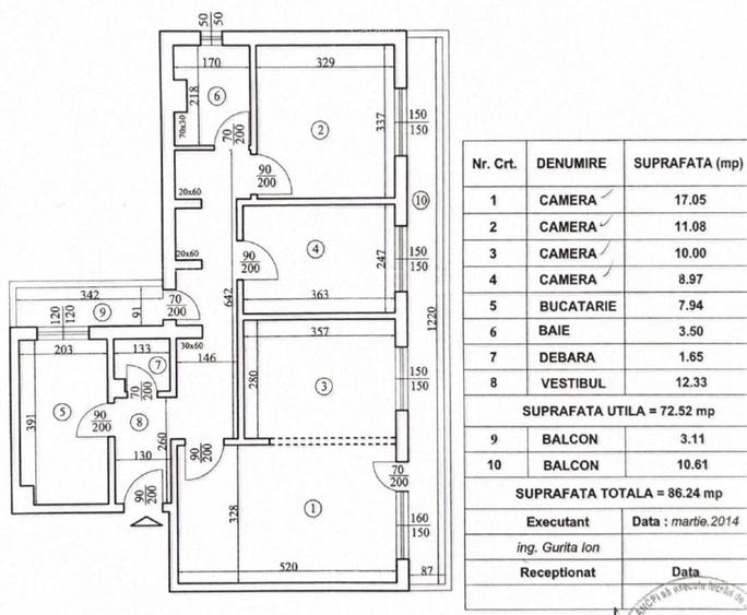 Apartament cu 3 camere decomandat în Pantelimon