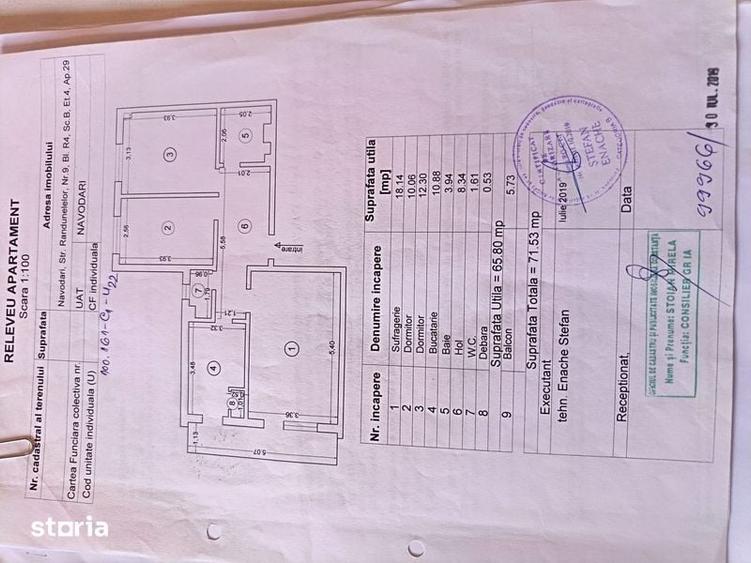 Apartament cu 3 camere în Central