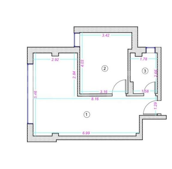 Apartament 2 camere, 45 mp, finisat, zona Donath - 1