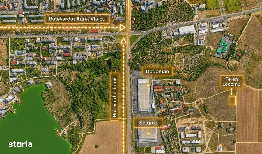 Teren intravilan 1.000 mp | Zona Dedeman | Comision 0% - 1