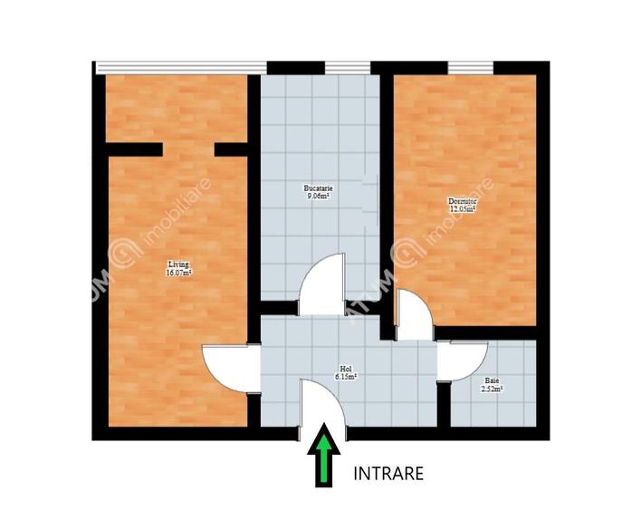 Apartament cu 2 camere decomandat, mobilat în Mihai Viteazul