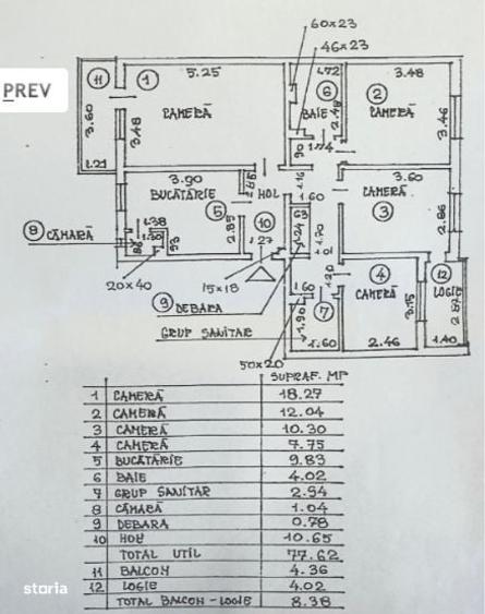 Apartament cu 4 camere decomandat în Răcădău