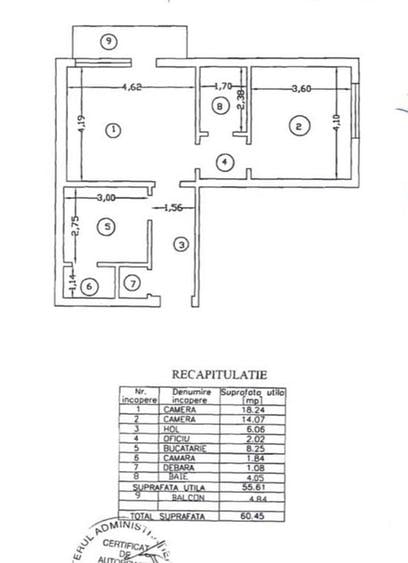 Apartament cu 2 camere semidecomandat în Doamna Ghica