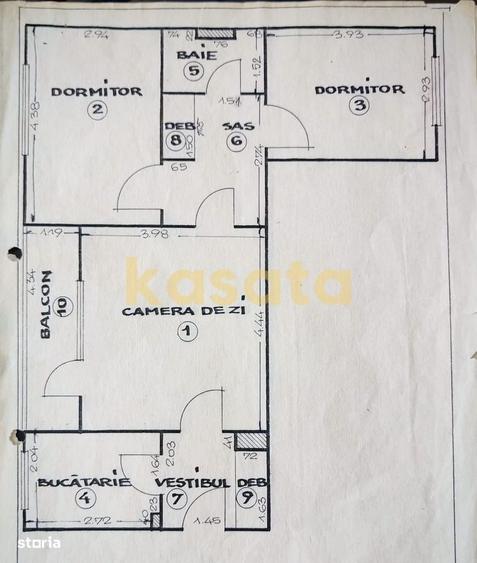 Apartament cu 3 camere în Obor