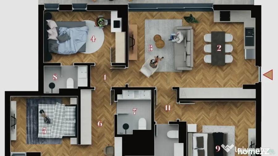 Apartament 4 camere Decebal Piata Muncii - Bucuresti (Bucuresti-Ilfov) - 1