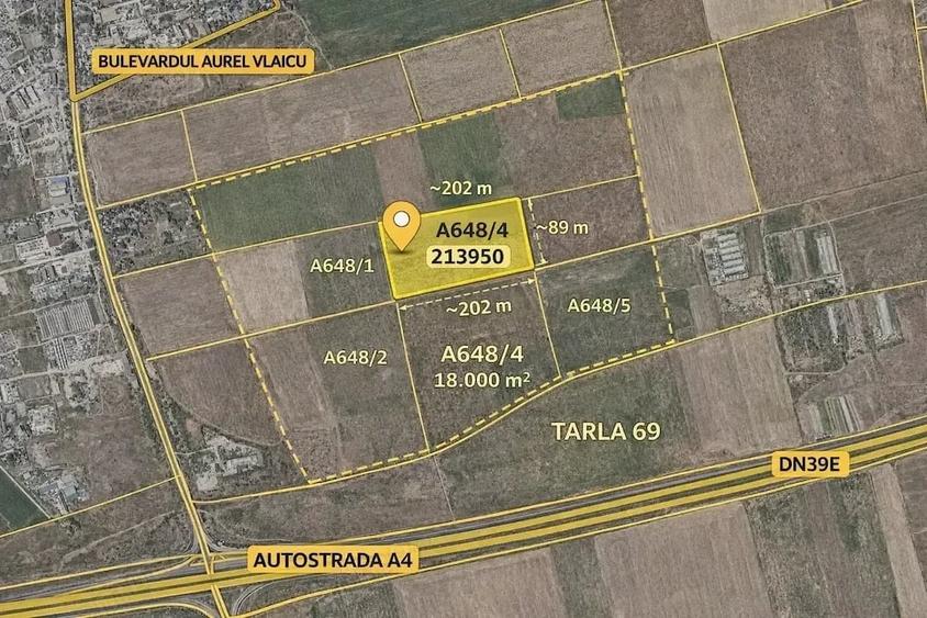 Teren de 6000 mp, în Aurel Vlaicu