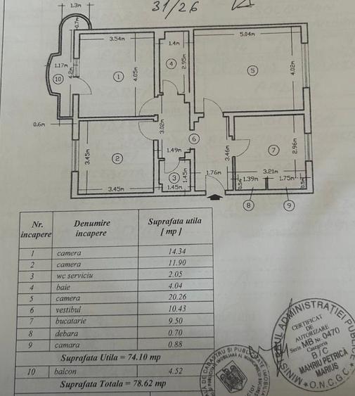 Apartament cu 3 camere decomandat, mobilat în Drumul Sării