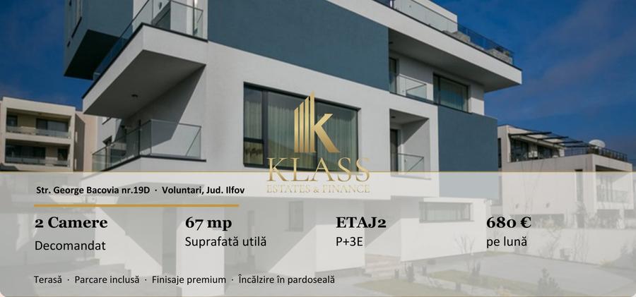 Apartament cu 2 camere semidecomandat, mobilat în Pipera
