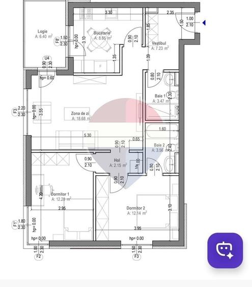 Apartament cu 3 camere,2 bai Adora Park - 7