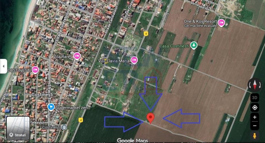 Teren Construcții intravilan de 5000 mp, în Costinești