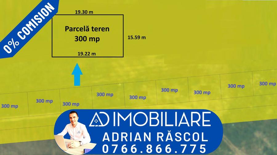 Teren agricol extravilan de 300 mp, în 9 Mai