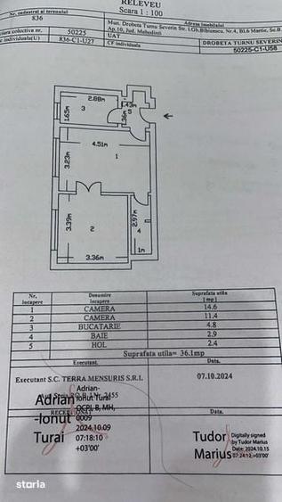 Apartament cu 2 camere semidecomandat în Ultracentral