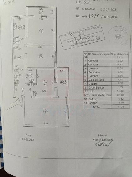 Apartament cu 3 camere decomandat în Micro 39
