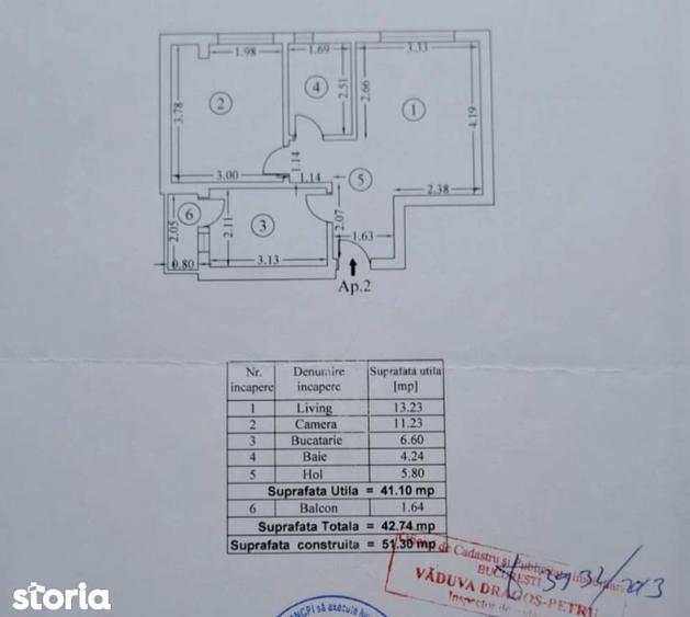 Apartament cu 2 camere în Bucureștii Noi