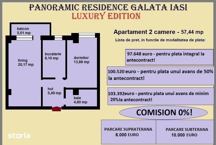 Apartament decomandat de vanzare in Iasi, Galata, 57,44 mp, bloc nou - 4
