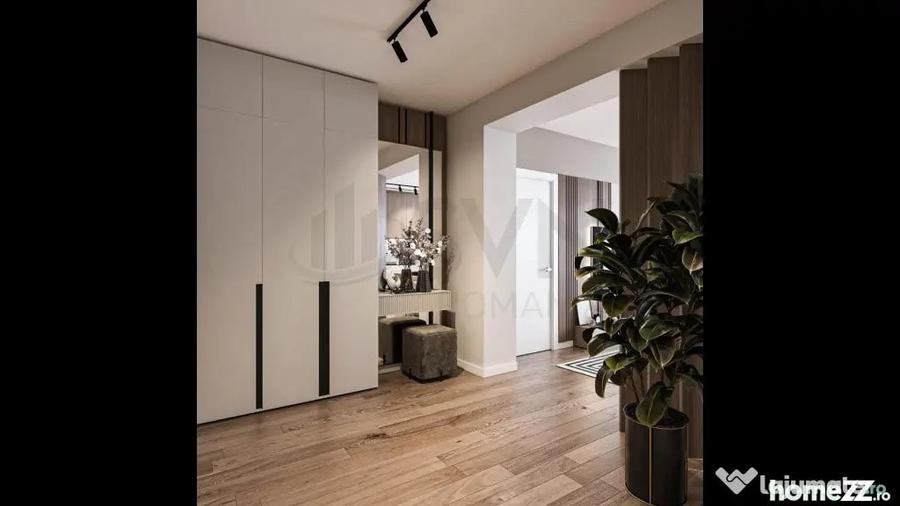 Apartament cu 3 camere semidecomandat în Nord