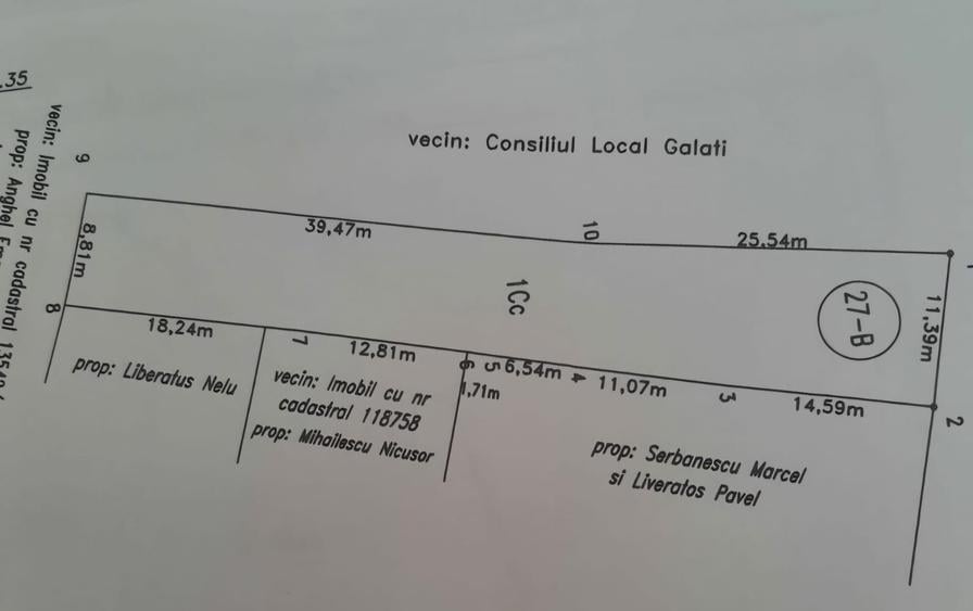 Teren intravilan de 620 mp, în Micro 14