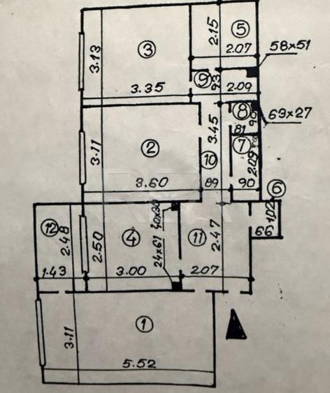 Apartament cu 3 camere decomandat, mobilat în Crângași