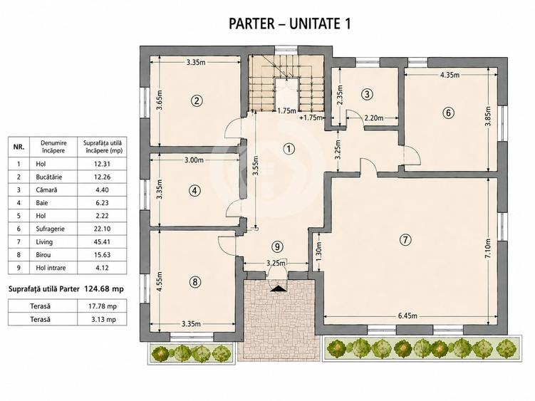Duplex cu 18 camere cu Canalizare în Calea Dumbrăvii