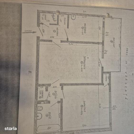 Apartament cu 2 camere semidecomandat în Tineretului
