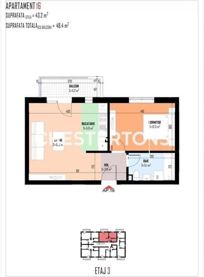 Apartament cu 2 camere în Central