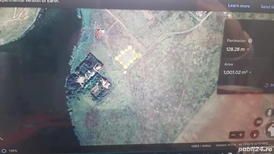 Teren de 1000 mp, în Valea Argovei