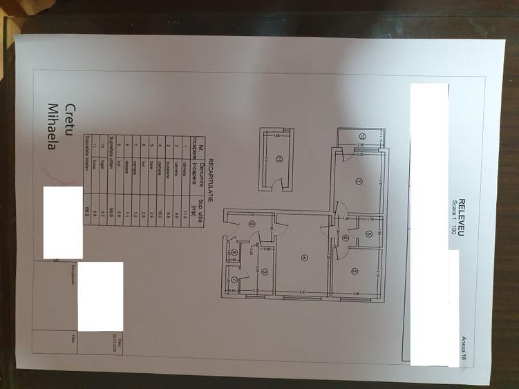 Apartament cu 3 camere semidecomandat în Drumul Taberei