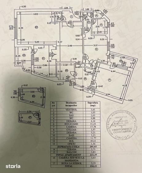 Apartament cu 3 camere în Centrul Istoric