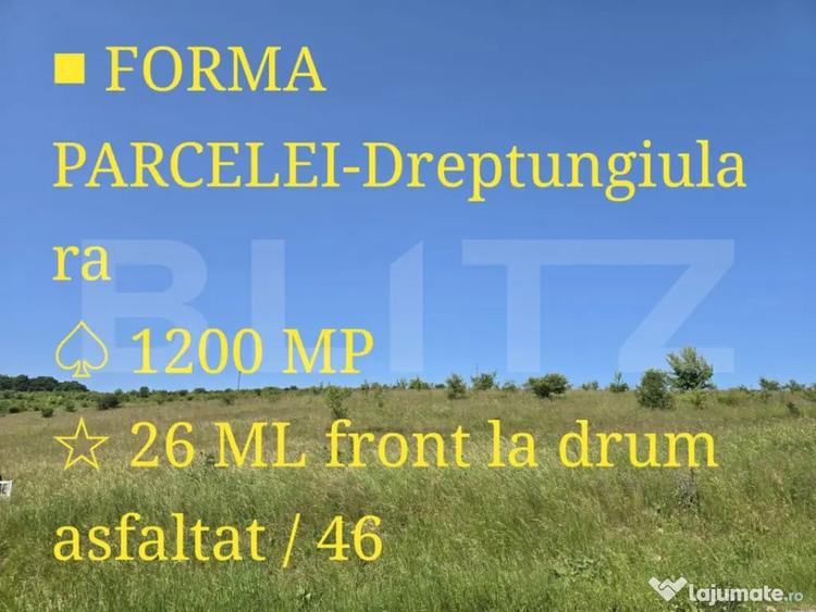 Teren de 1200 mp, în Sălicea