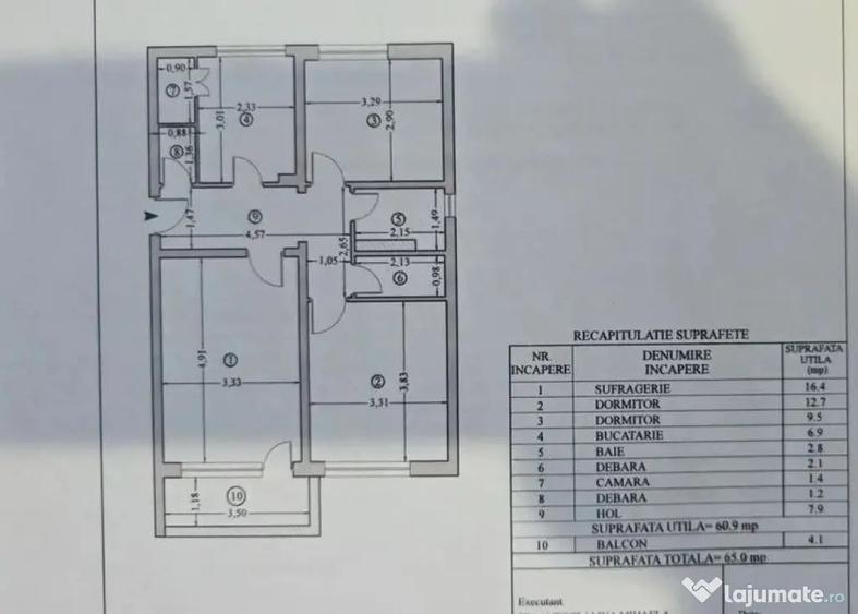 Apartament cu 3 camere decomandat în Mazepa 1